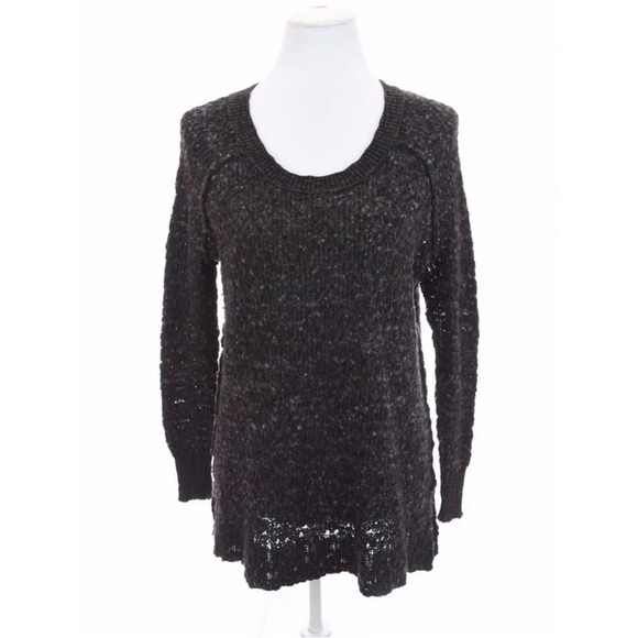 Free People Speckled Confetti Slub Knit Wool Bld Knit Tunic Sweater Women Sz XS - Picture 1 of 9